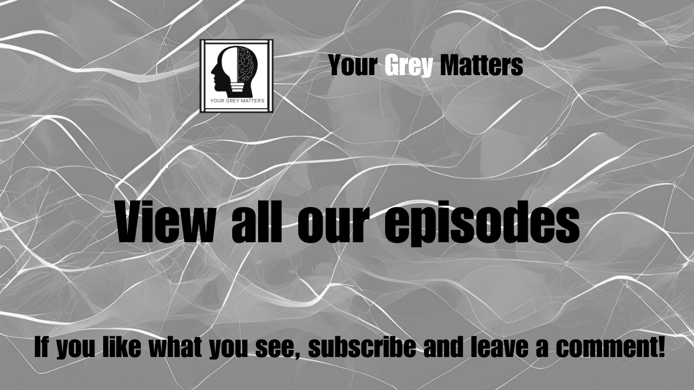 Stylized grey background with text 'View All Our Episodes'